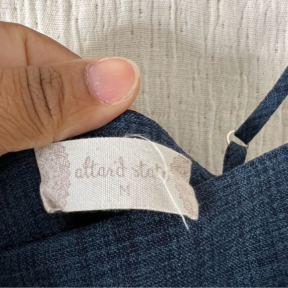 Altar'd State, dark blue faux wrap dress with bow, size medium - Picture 5 of 5